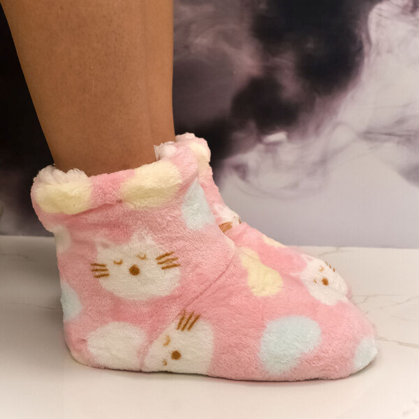 AURA.VIA Detské ružové plyšové ponožky Teddy Dreams 28-35 60142391