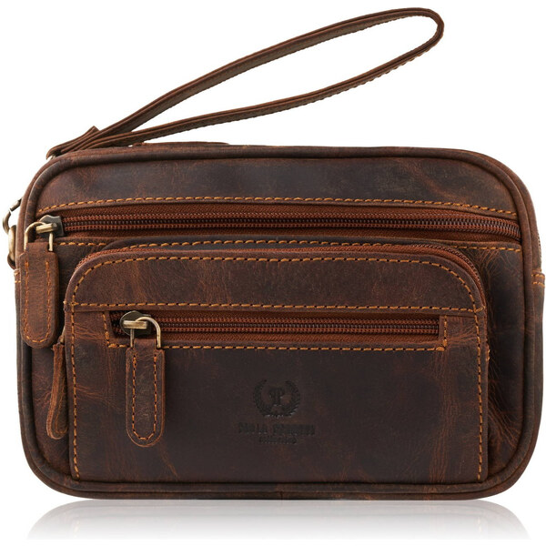 Paolo Peruzzi Pánske kožené vrecko-etue Vintage T-130-HBR | hnedá T 60175815