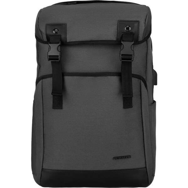 Tmavosivý športový batoh na notebook s praktickými vreckami Peterson 58321543