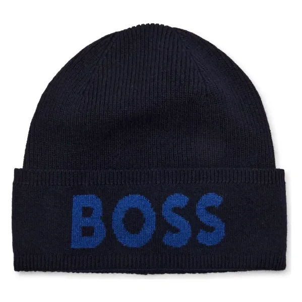 BOSS BLACK Čiapka Elio | s prímesou vlny a kašmíru 60178018
