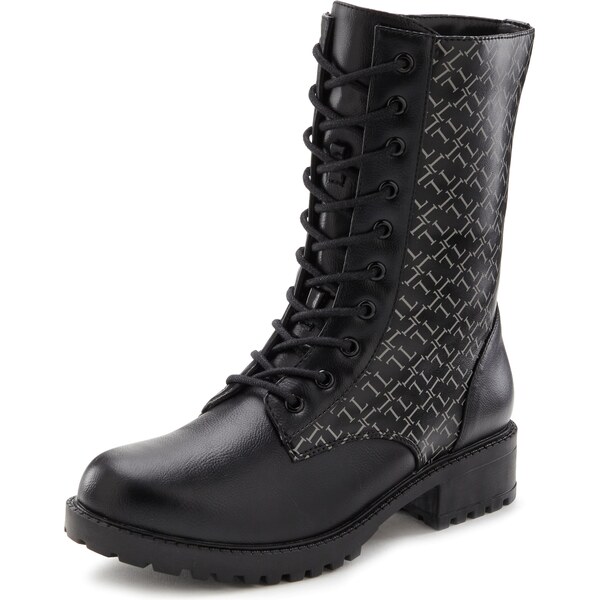 LASCANA Šnurovacie členkové čižmy sivá / čierna 60356395