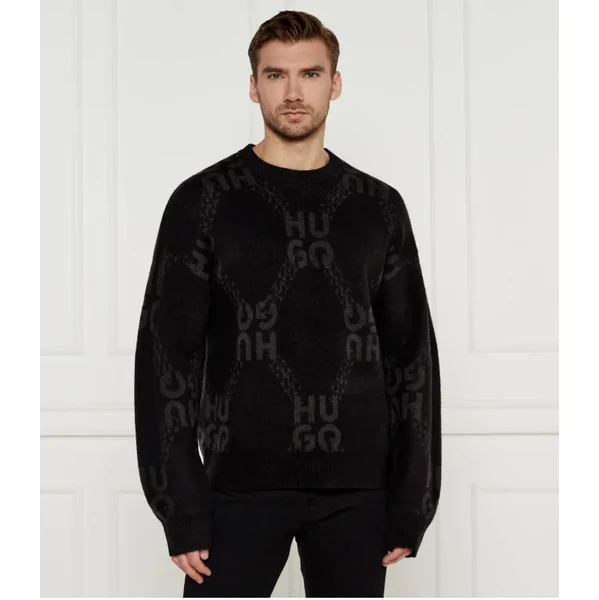 HUGO Sveter Shain | Regular Fit | s prímesou vlny 60185995