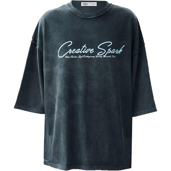 VAMOS CLO Tričko svetlomodrá / čierna / biela 60683774