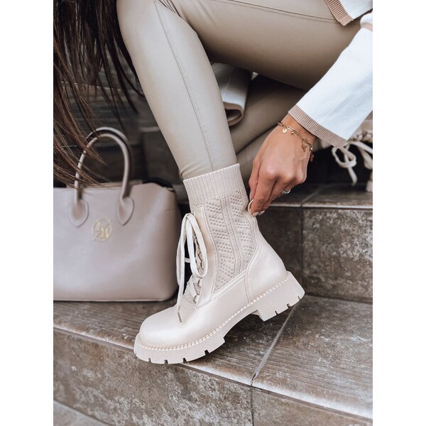 Dámske čižmy HOLLYHOCK Farba béžová DSTREET 60188115