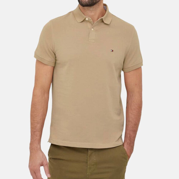 Pánské béžové polo triko Tommy Hilfiger 56090 60187197