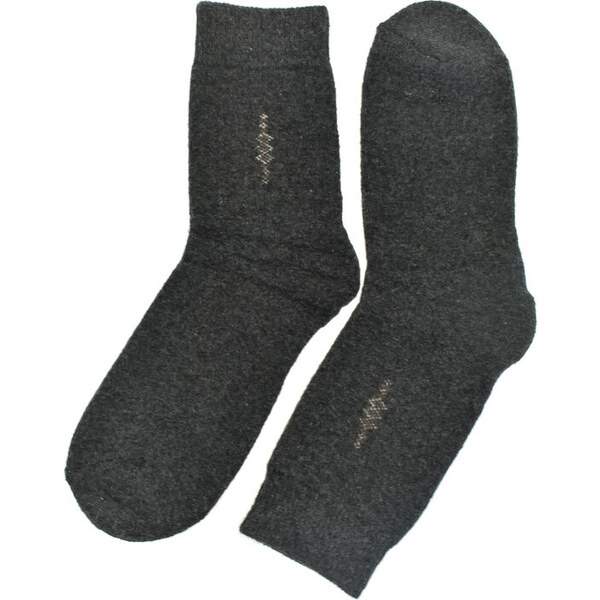 AURA.VIA Tmavosivé vlnené termo ponožky Heat-Guard 39-46 60189496