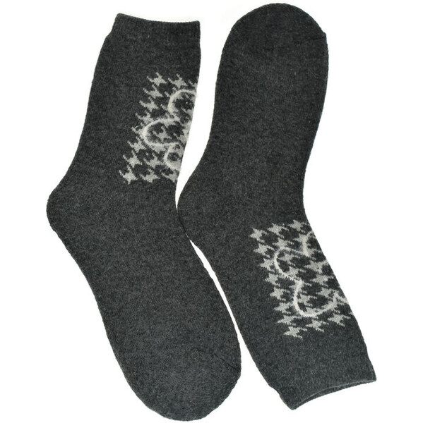 AURA.VIA Dámske tmavosivé termo ponožky Cozy-Pattern 60189490