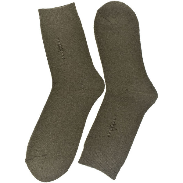 AURA.VIA Zelené vlnené termo ponožky Heat-Guard 39-46 60189493