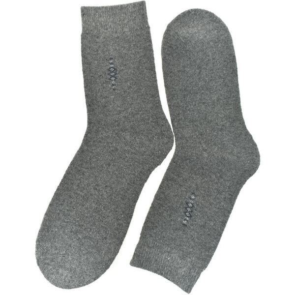 AURA.VIA Svetlosivé vlnené termo ponožky Heat-Guard 39-46 60189494