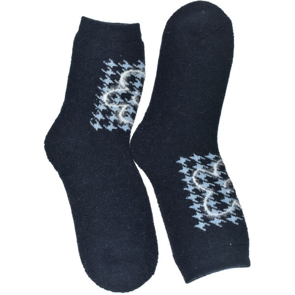 AURA.VIA Dámske tmavomodré termo ponožky Cozy-Pattern 60189488