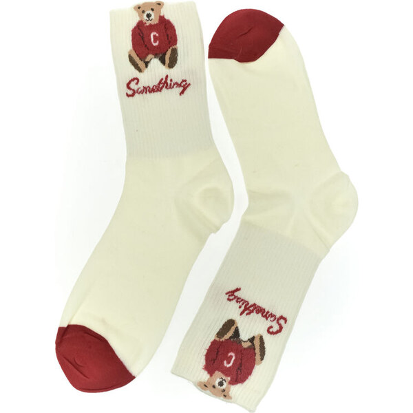 AURA.VIA Dámske bavlnené biele ponožky Cat-Charm 60189510