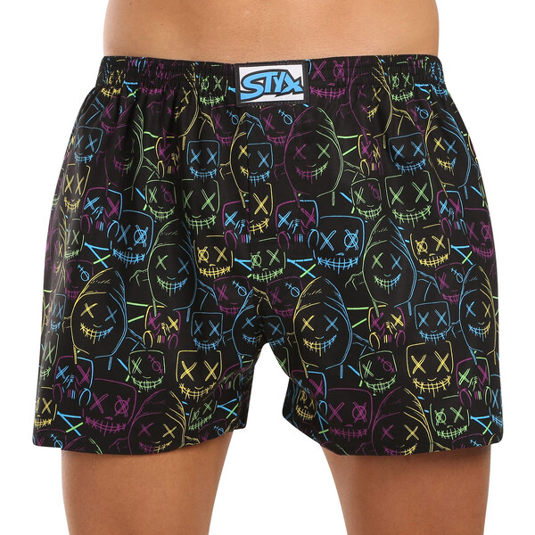 3PACK pánske trenky Styx art klasická guma viacfarebné (3A18023) 60195029