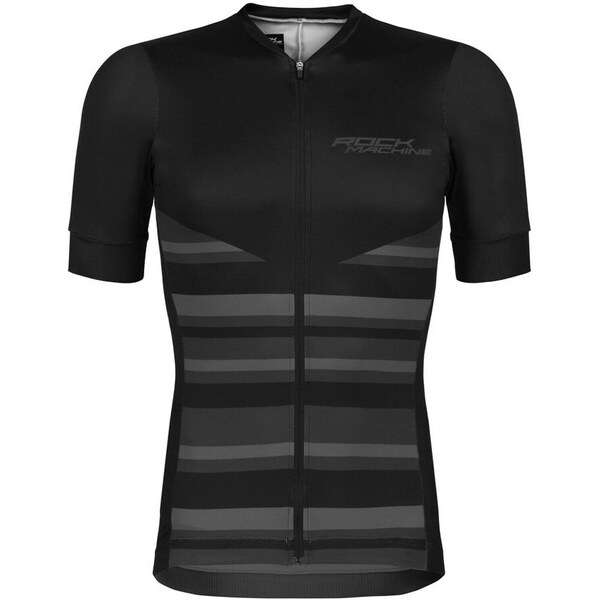 ROCK MACHINE dres mtb jersey ss pánsky, čierny/šedý 60437619
