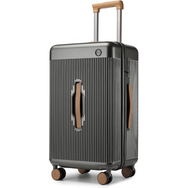 KONO Cestovný kufor - hard shell prémium, ABS, šedý 60195566