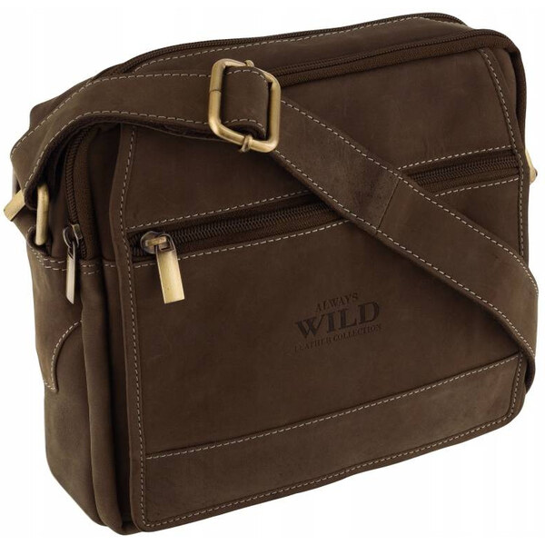 Kožená pánska messenger taška cez rameno - Always Wild 65035879