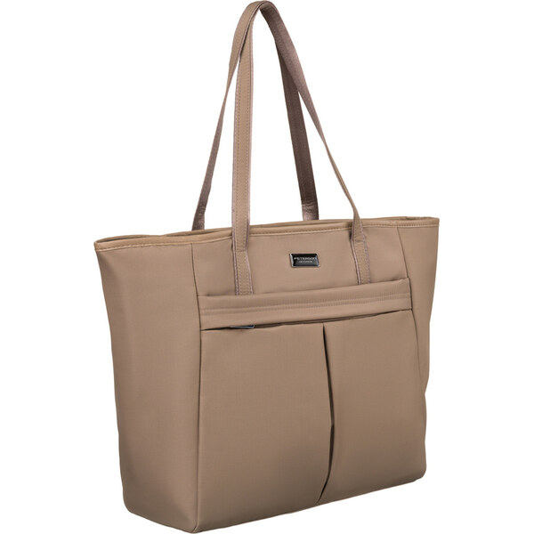 Elegantná béžová shopper kabelka so zipsom – Peterson 66065929