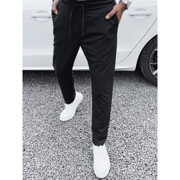 BASIC Pánske čierne nohavice UX4413 60211280