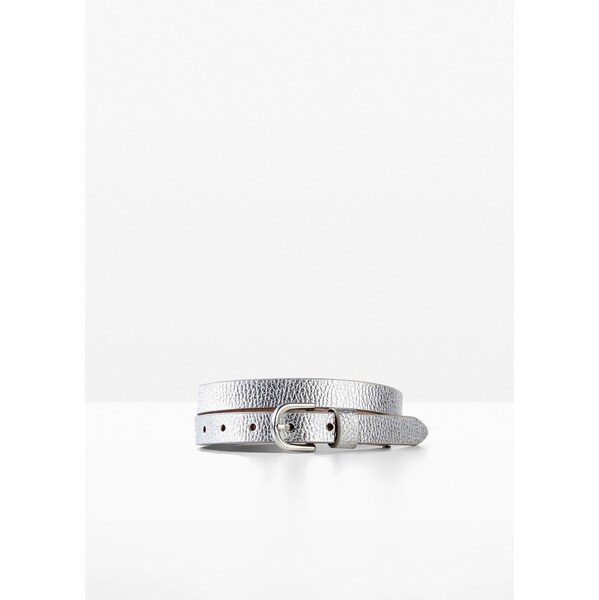 bonprix Kožený opasok, farba strieborná 60211750