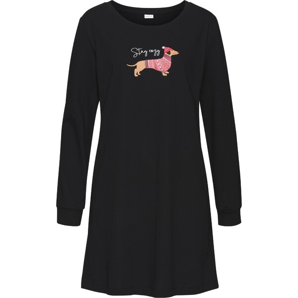 LASCANA Nočná košieľka šafránová / slivková / karmínovo červená / 62744721