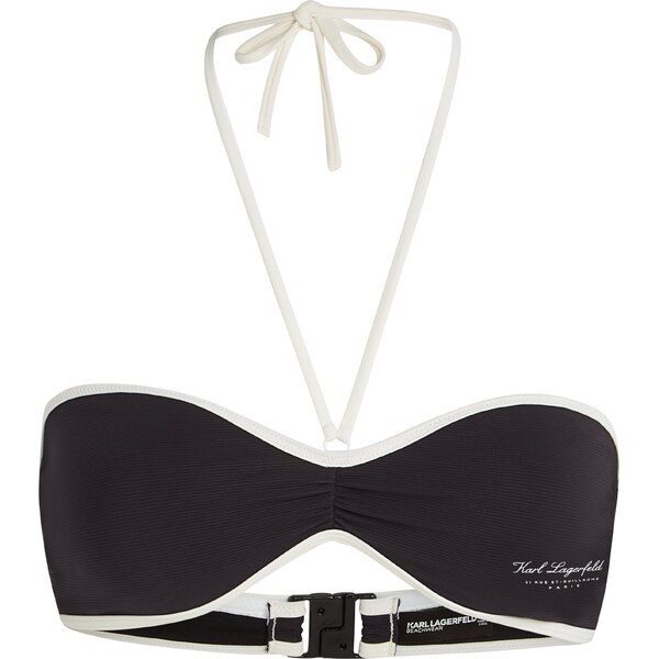 Karl Lagerfeld Bikinový top HOTEL čierna / biela 60219003