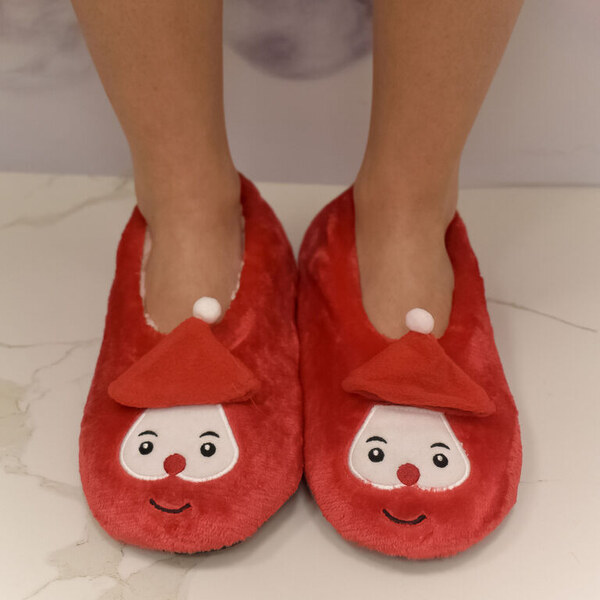 MR PAMUT Dámske plyšové červené ponožky Santa Cozy 60223954