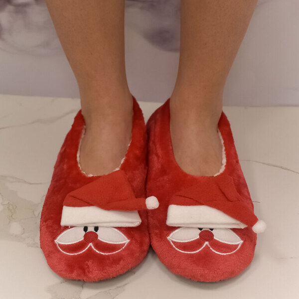 MR PAMUT Dámske plyšové červené ponožky Santa Cozy 60223951