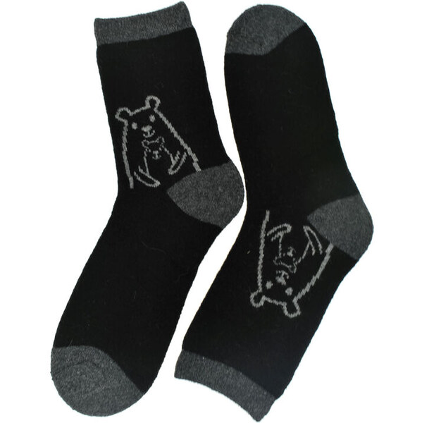 AURA.VIA Termo čierno-sivé ponožky BearWarm 35-41 60223974