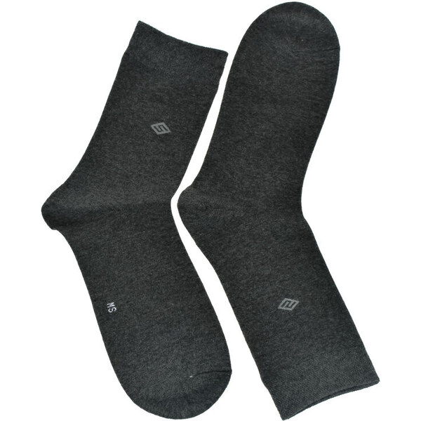 MR PAMUT Pánske sivé bavlnené ponožky Chasse 60223971