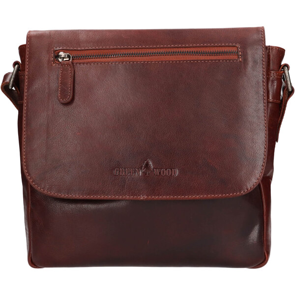 Pánska kožená taška cez rameno Greenwood Dirk - hnedá 60224138