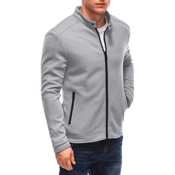 Inny Zaujímavá šedá mikina V1 JANP-0100 60225427