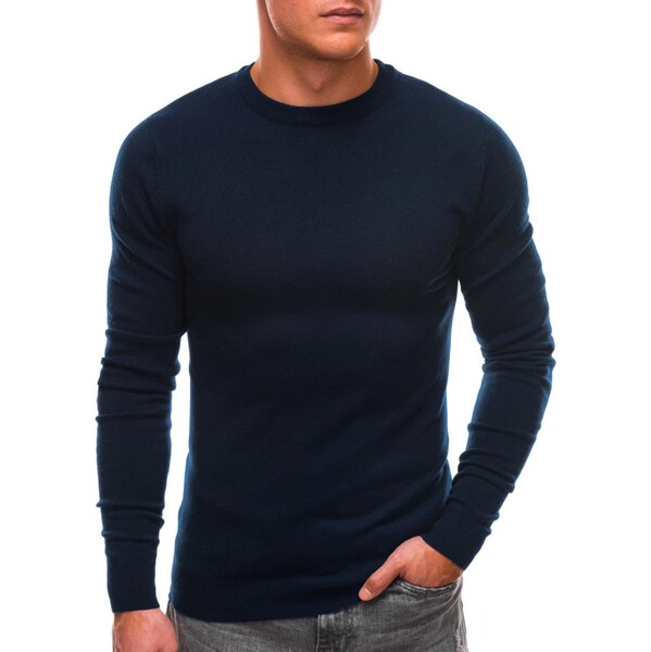 Inny Tmavo modrý jednoduchý sveter V3 SWBS-0100 60225421