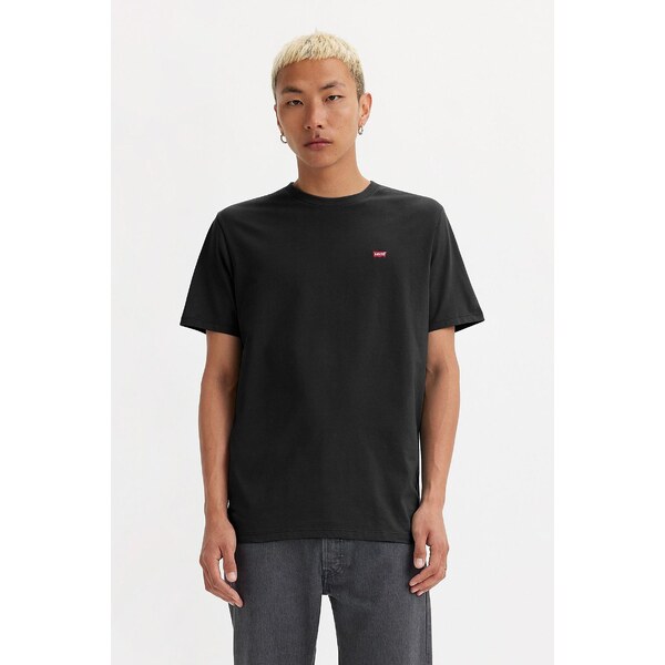 LeviS Mens Black Cotton T-Shirt 65387116