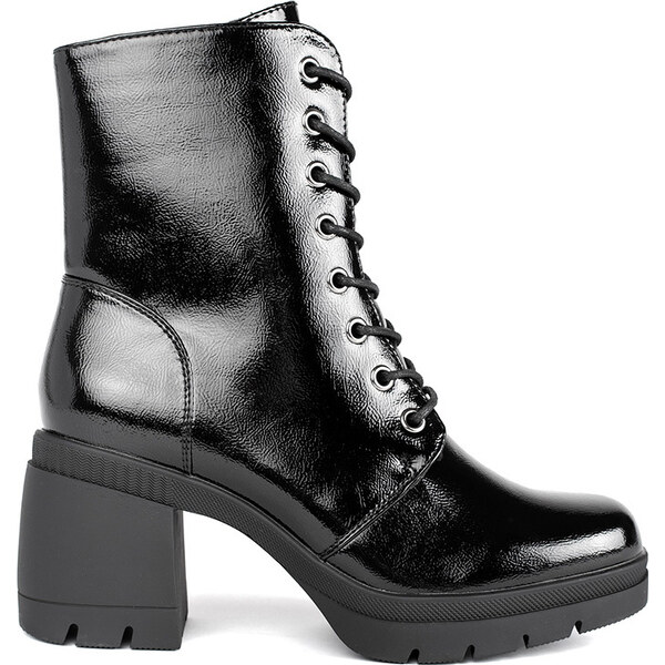 BASIC Vysoké viazané lakované členkové topánky Sergio Leone BT208B 56896603