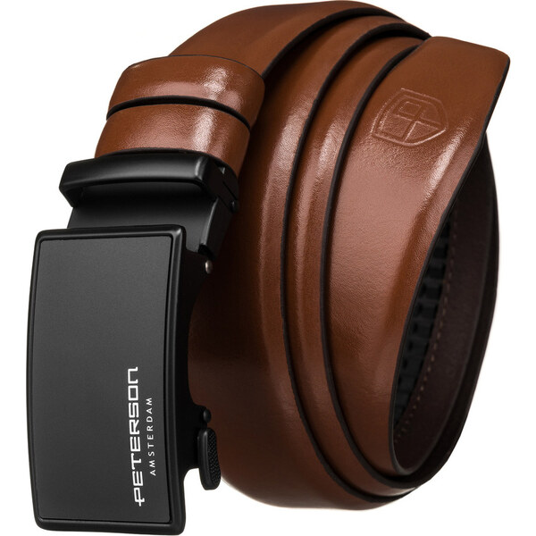 Peterson hnedý elegantný opasok pre pánov PTN A004 BROWN 57535885