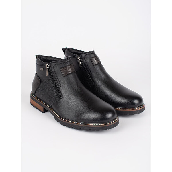 Shelvt Mens black insulated Chelsea boots 60298760