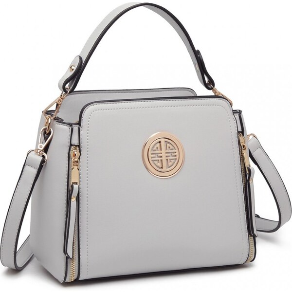 Konofactory Sivá zdobená crossbody kabelka „Aura“ 60256165