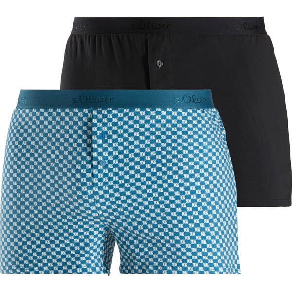 s.Oliver Boxerky petrolejová / čierna / biela 60273594
