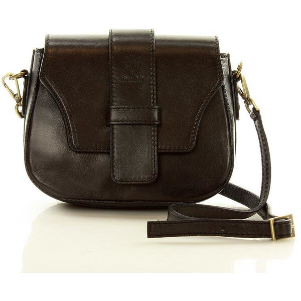 Vera pelle MAZZINI Kožená crossbody kabelka VERONA | čierna L101a 60290506
