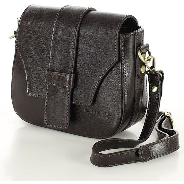 Marco Mazzini MAZZINI Kožená crossbody kabelka VERONA | hnedá cafe 60290509