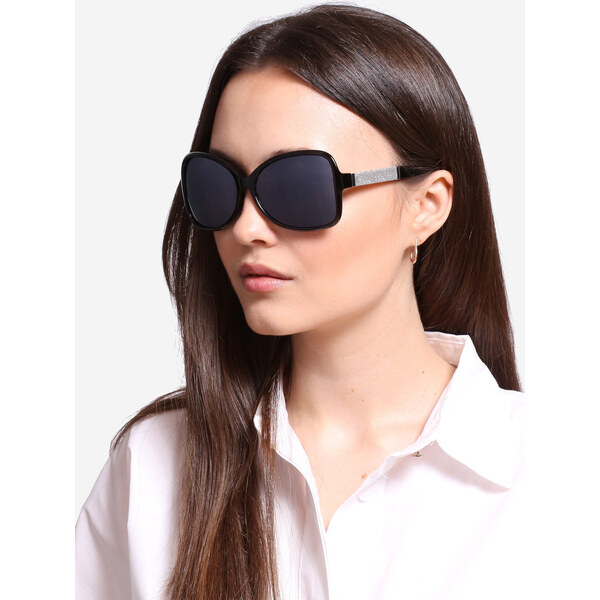 Slnečné okuliare Shelovet - čierna / strieborná OKU-2511-1B 66147211