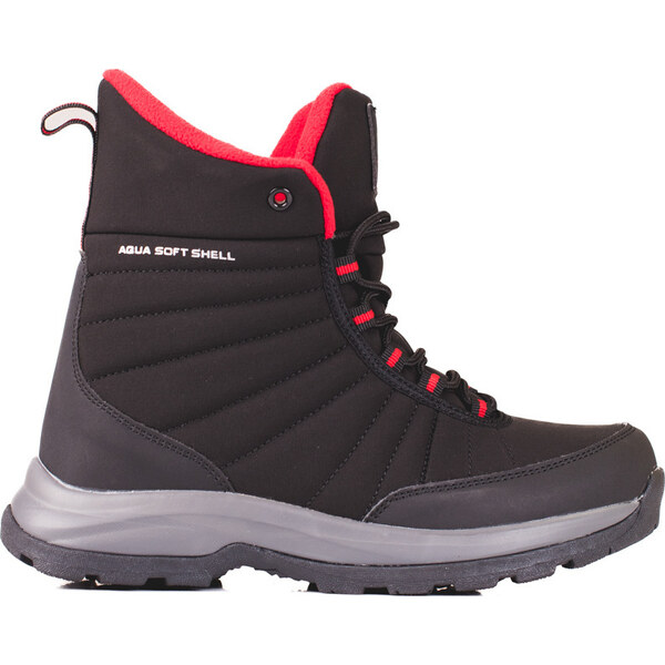 BASIC Čierno-červené dámske trekingové vodeodolné topánky 1027B/R 36420411