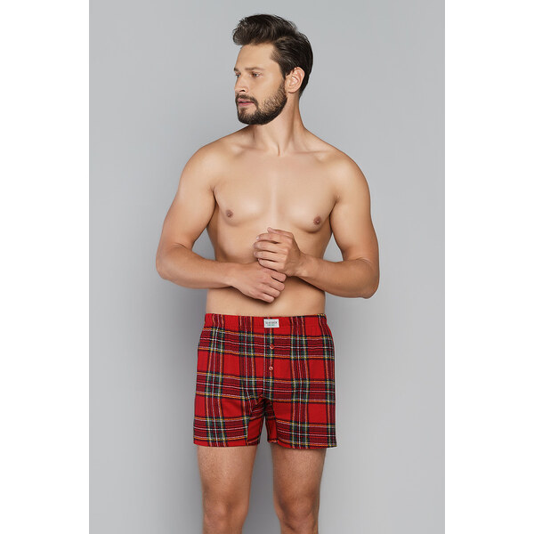 Italian Fashion Vianočné pánske boxerky Narwik červené, Farba červená 60294849