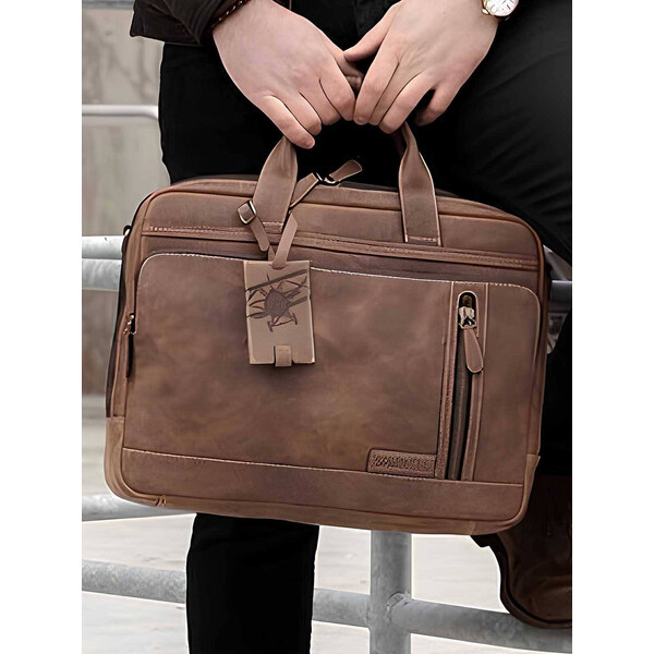 Pánská kožená taška na notebook Sparwell Dusen - hnědá 44441187