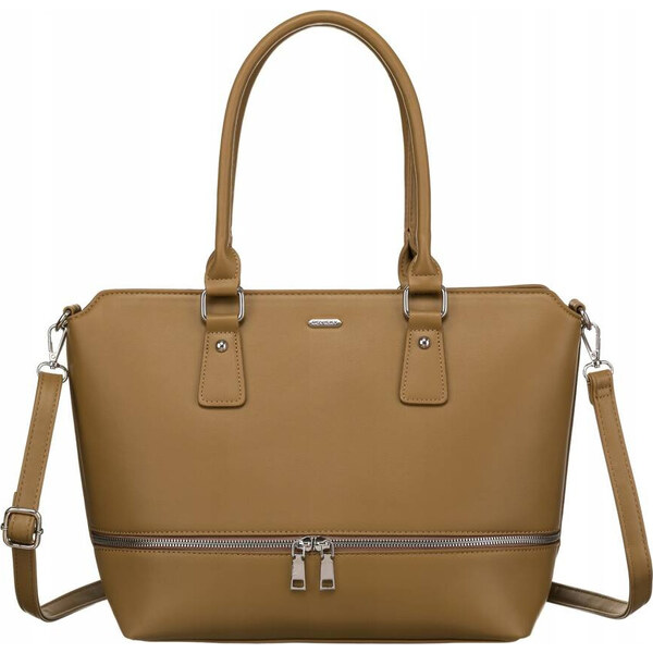 Rovicky tmavobéžová priestranná shopper kabelka R-072-04 53715967