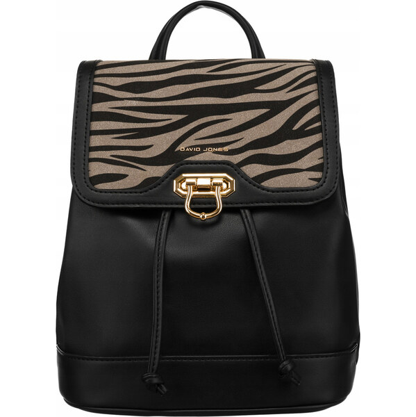 David Jones čierny štýlový batoh so zvieracím vzorom 6865-3 50296769