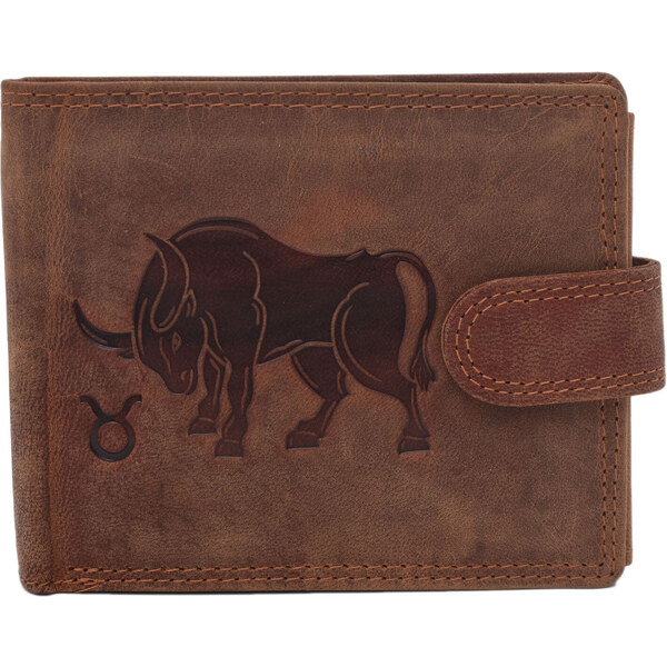 Pánska kožená peňaženka MERCUCIO svetlohnedá embos býk 2911906 60313093