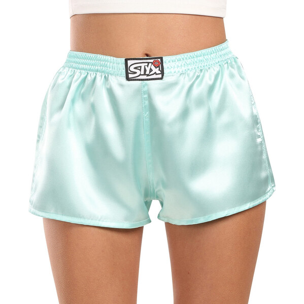 3PACK dámske trenky Styx klasická guma saténové viacfarebné (3L06352) 60342519