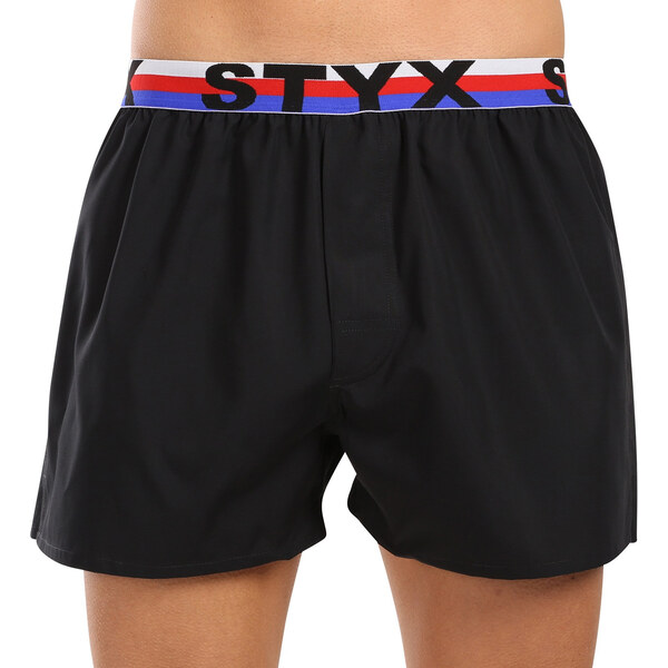 5PACK pánske trenky Styx športová guma čierne trikolóra (5B1960) 60342521