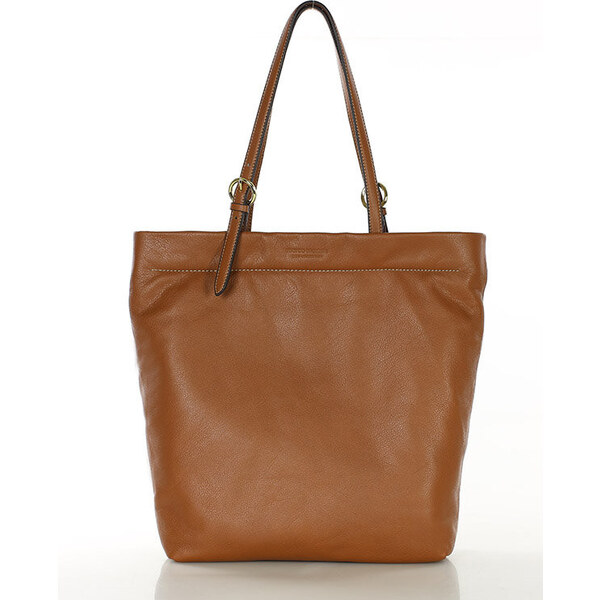 MARCO MAZZINI Prémiová shopper taška z mäkkej kože | hnedá camel 60327713