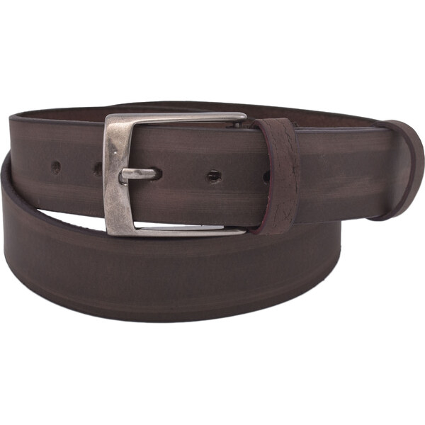 Mercucio Pánsky kožený opasok 747-40-27 tmavohnedý hunter hladký 64508234
